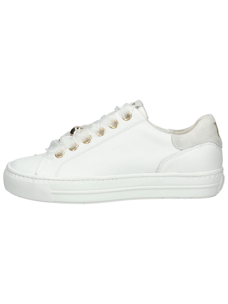 Eleganter weißer Leder-Fashion-Sneaker
