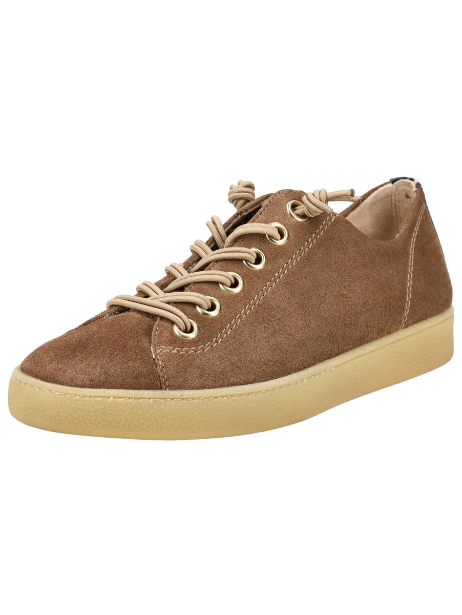 Brauner Wildleder-Freizeit-Sneaker mit niedrigem Schaft