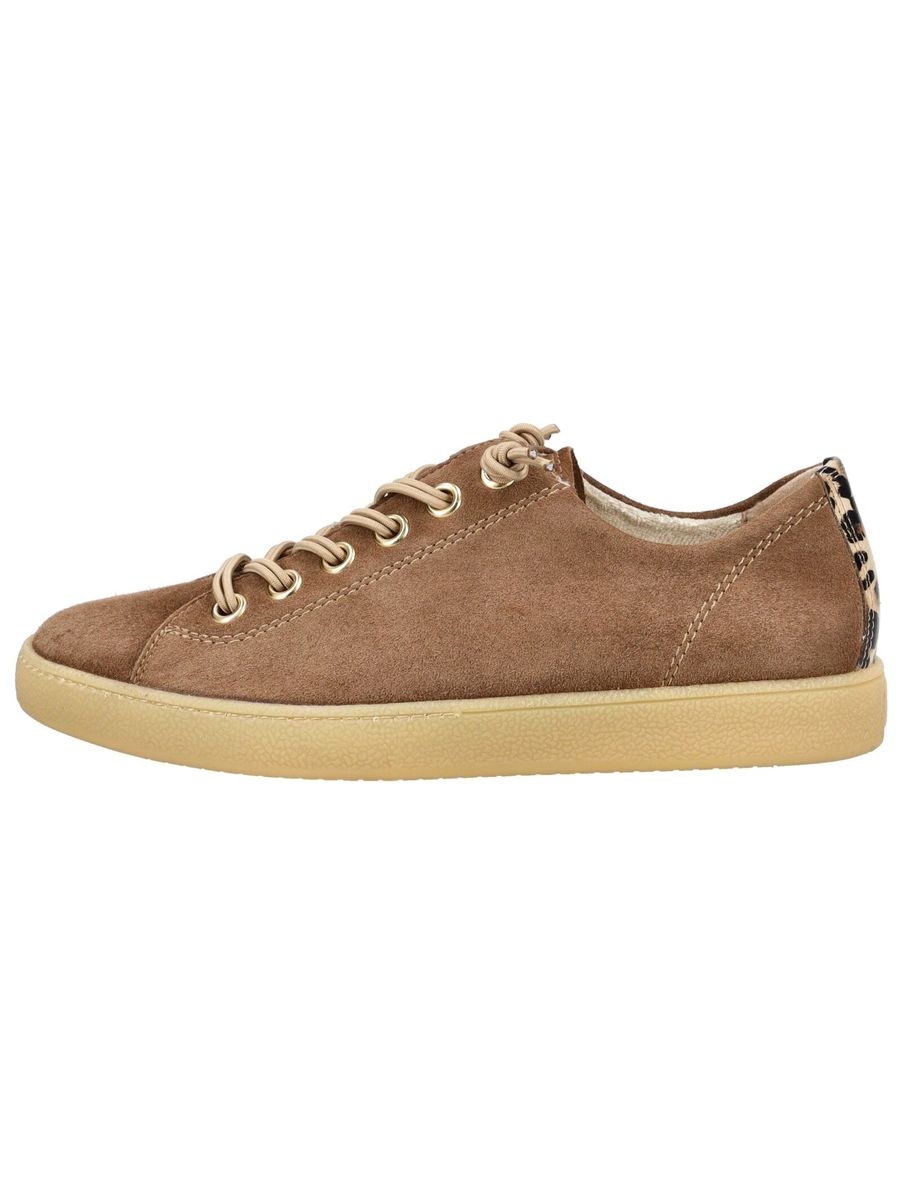 Brauner Wildleder-Freizeit-Sneaker mit niedrigem Schaft