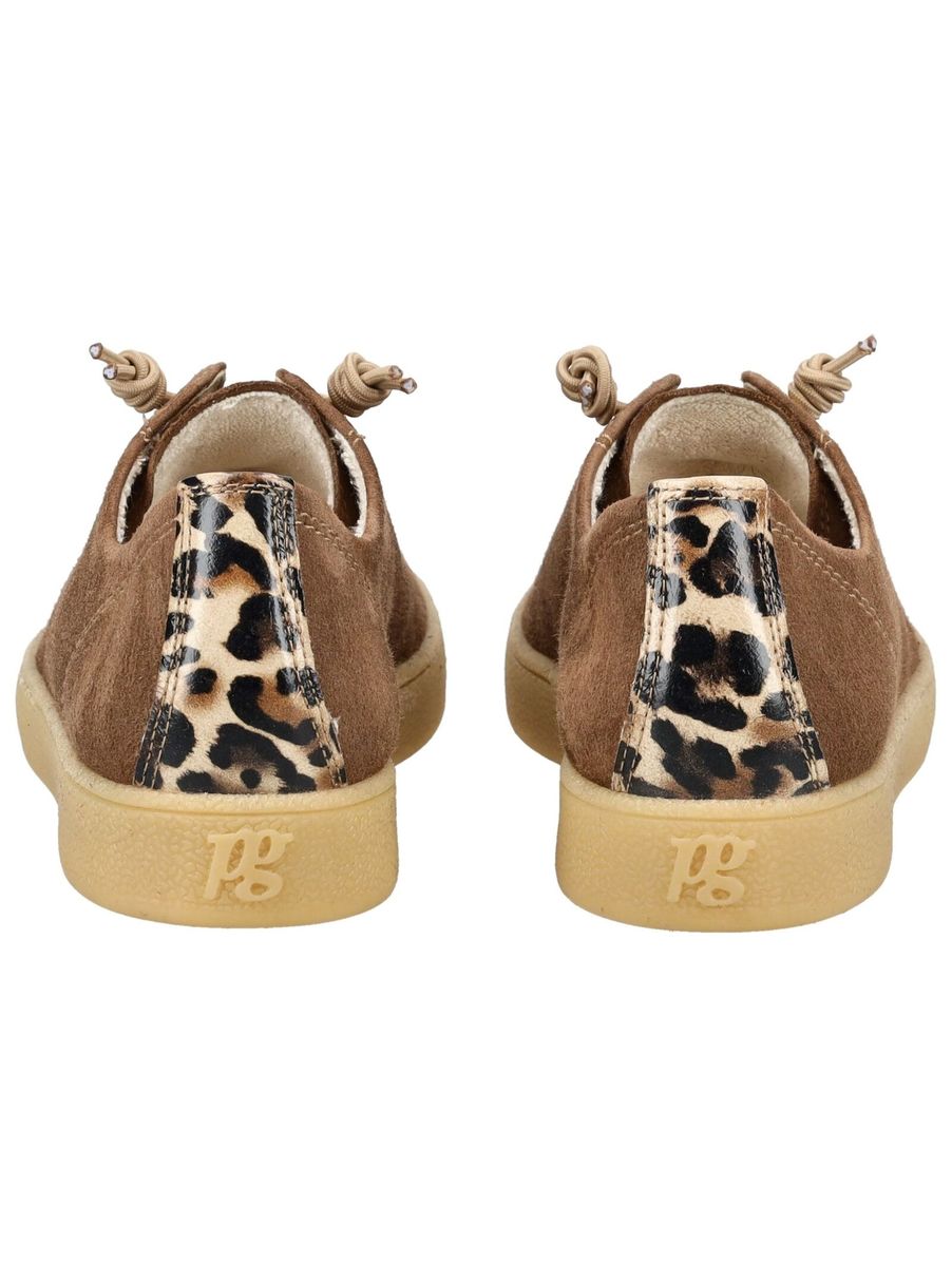 Brauner Wildleder-Freizeit-Sneaker mit niedrigem Schaft
