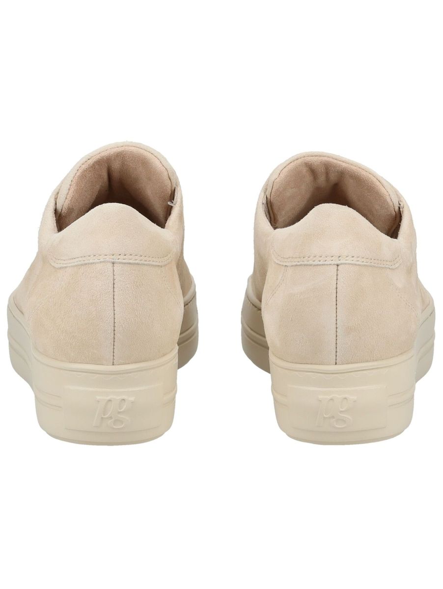Beige Wildleder Plateau Schlupf-Sneakers