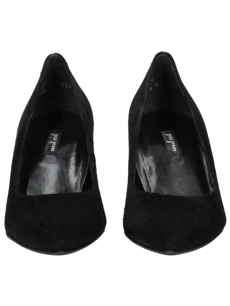 Klassische schwarze Wildleder Pumps mit spitzer Zehenpartie