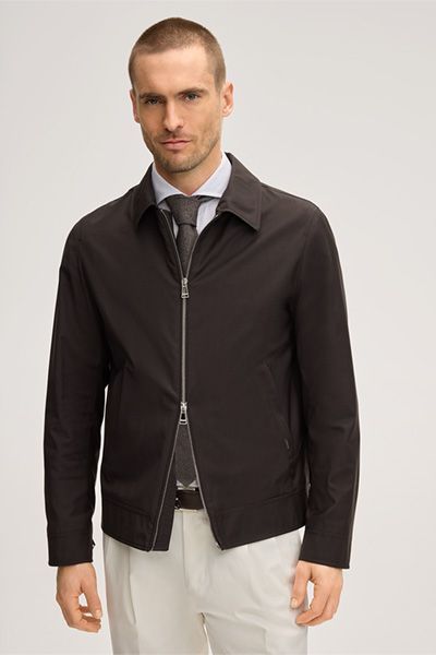 Hugo Boss Attilio Wollblouson Jacke mit Hemdkragen - Braun