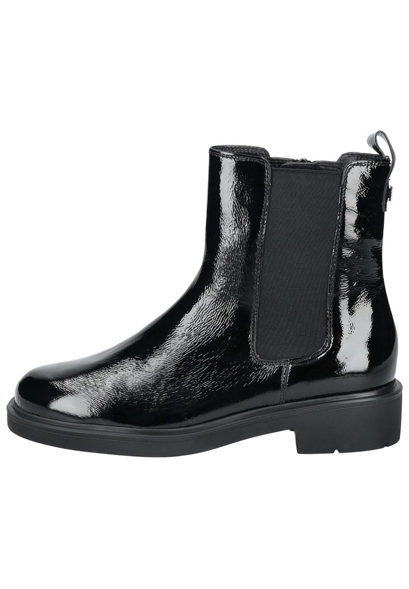 Chelsea-Stiefeletten aus Lackleder