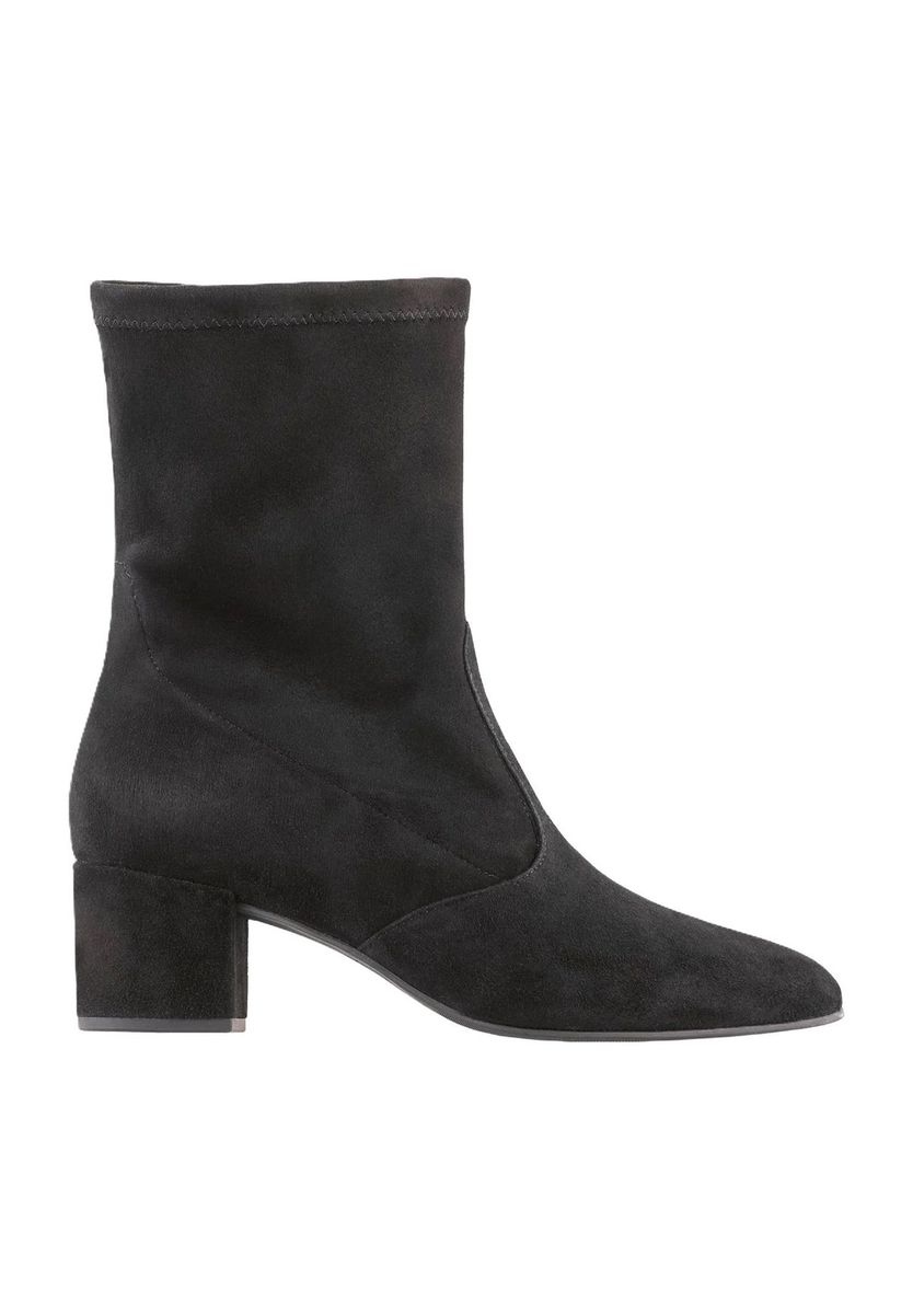 Elegante Wildleder-Stiefeletten mit Blockabsatz