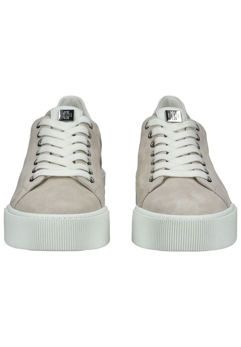 Plateau-Sneakers aus Wildleder mit Lederdetails