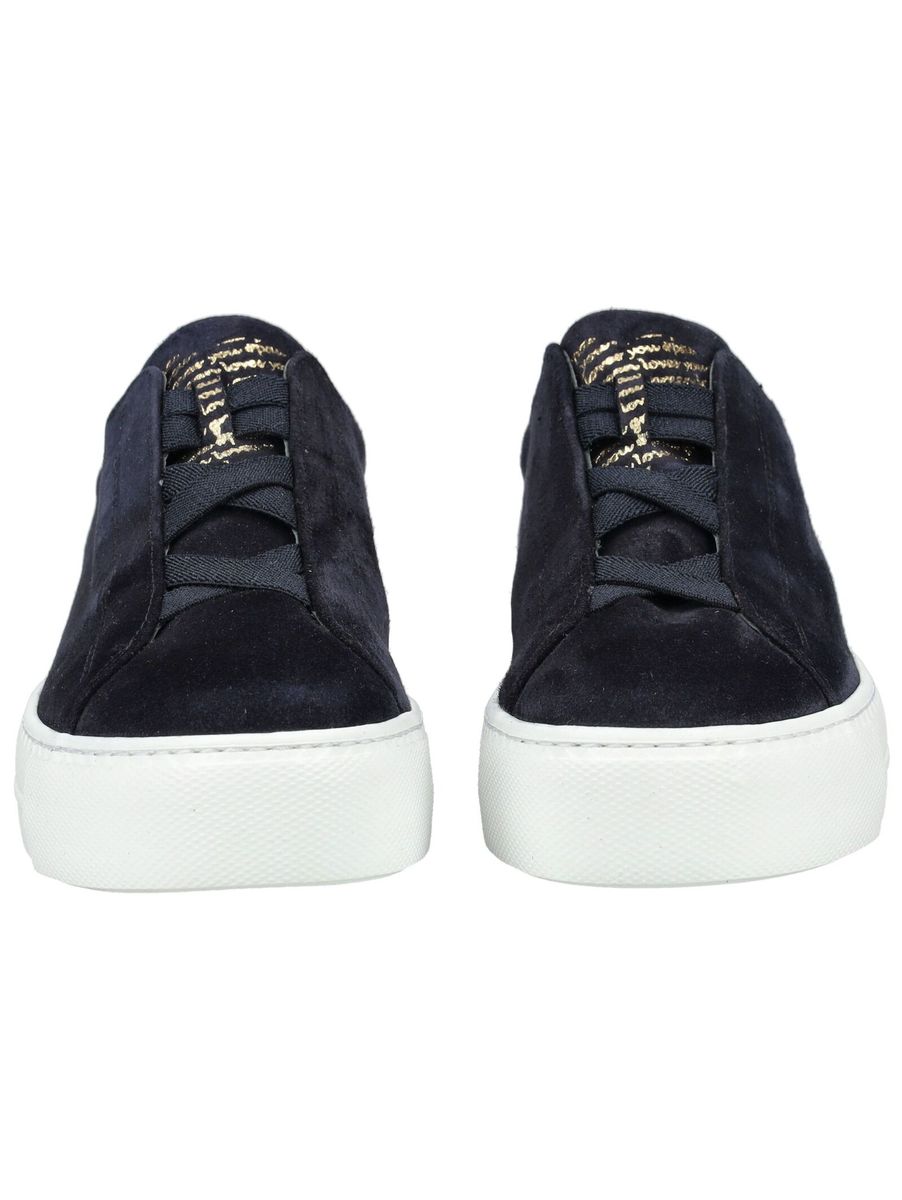 Damen Wildleder Plateau Schlupf Sneaker