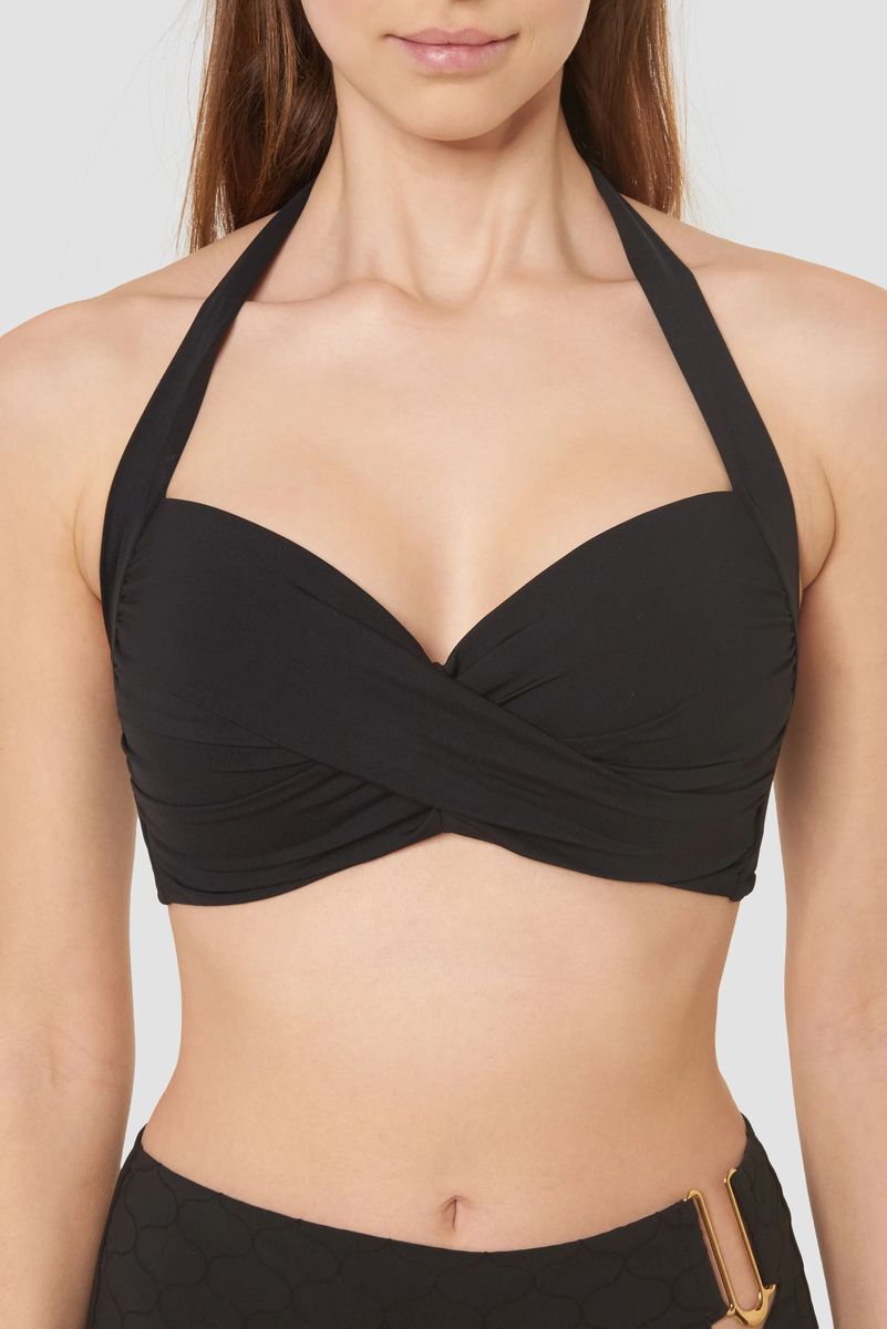 Neckholder-Bikini-Oberteil mit Twist