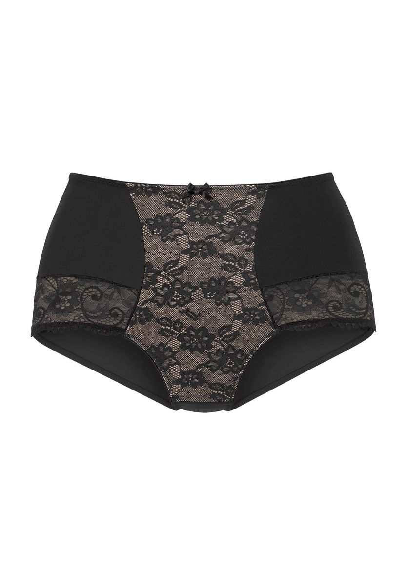 High-Waist-Slip mit floraler Spitze