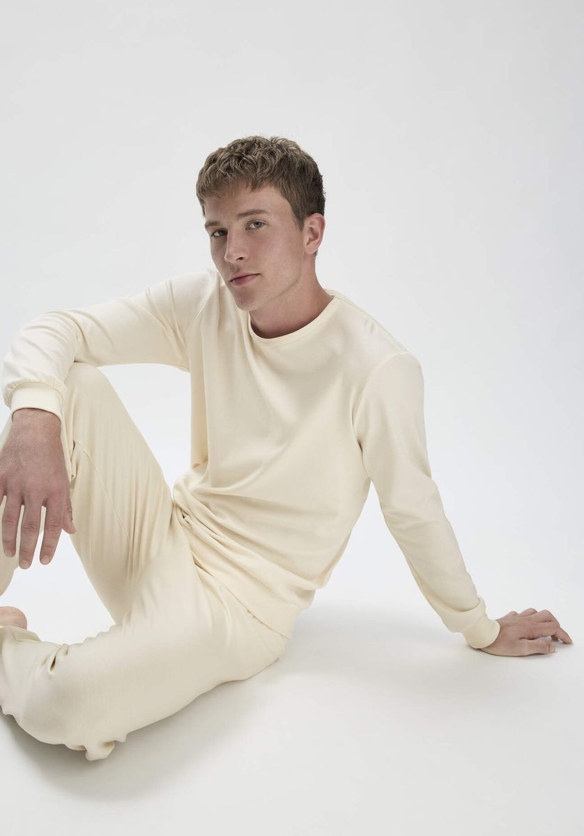 Langarm-Pyjama-Set aus Bio-Baumwolle