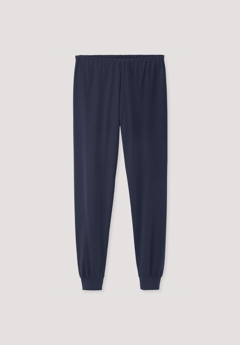 hessnatur Herren Pyjama PURE NATURE aus Bio-Baumwolle - blau - Größe 46