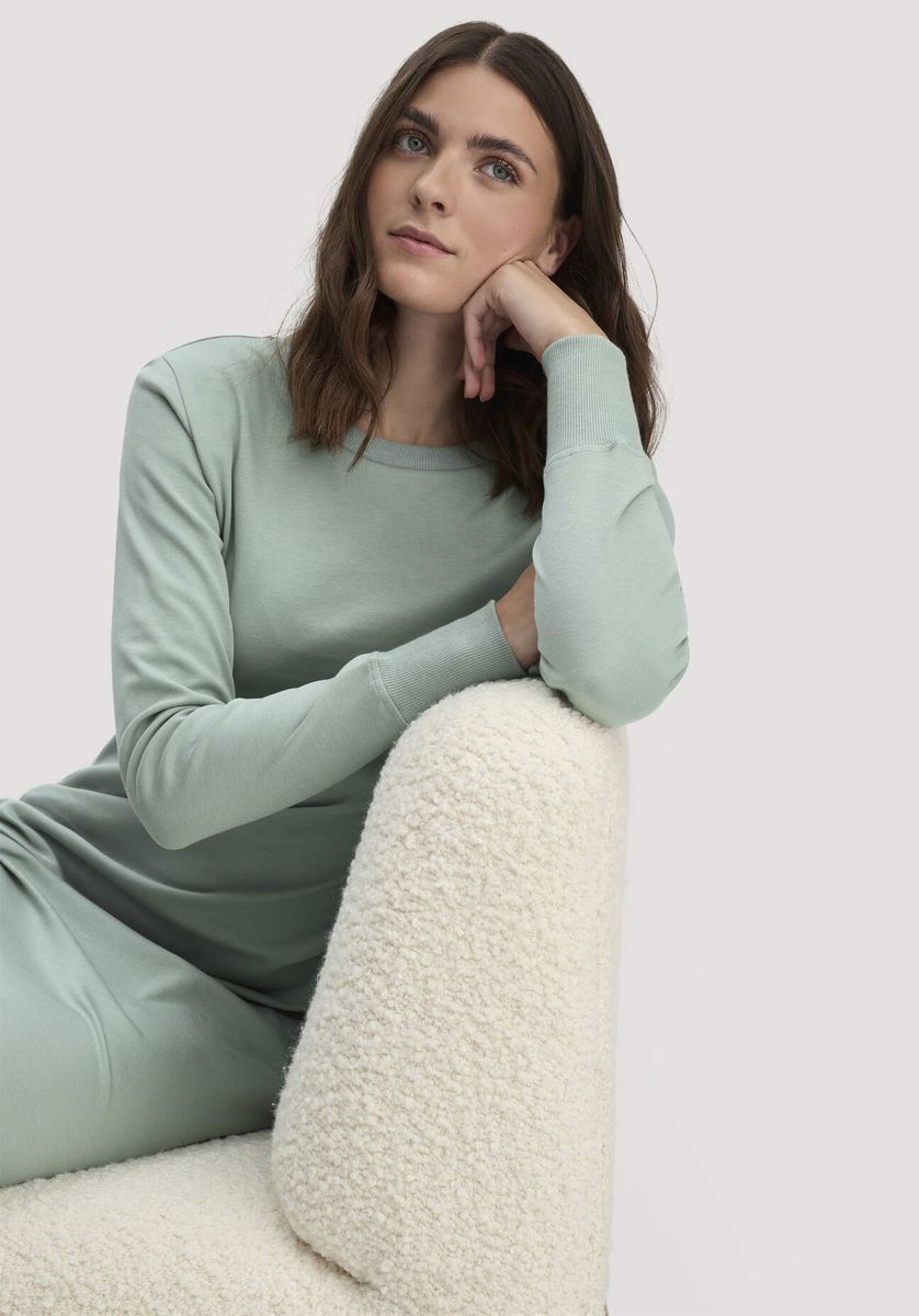 hessnatur Damen Nachthemd PURE COTTON aus Bio-Baumwolle - grün - Größe 34