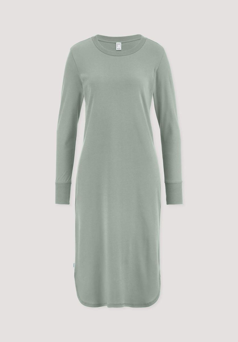 hessnatur Damen Nachthemd PURE COTTON aus Bio-Baumwolle - grün - Größe 34