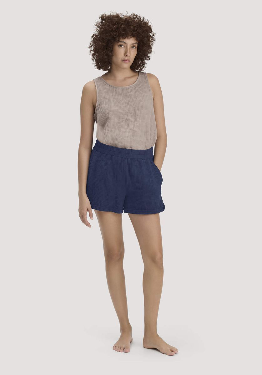 Bequeme Lounge-Shorts aus Baumwollgaze