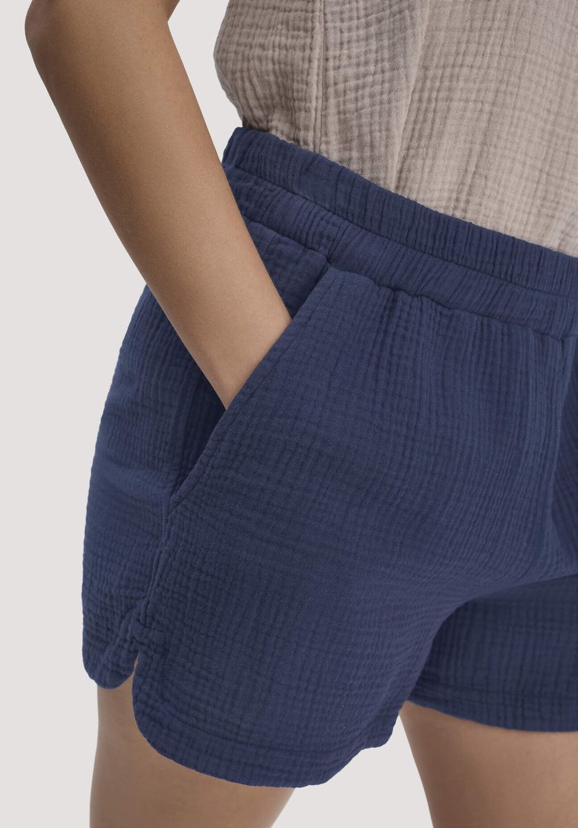 Bequeme Lounge-Shorts aus Baumwollgaze