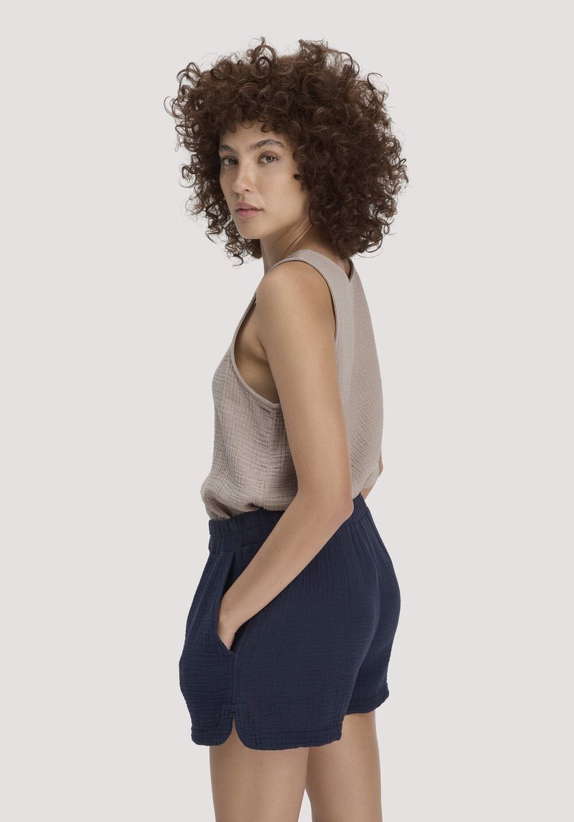 Bequeme Lounge-Shorts aus Baumwollgaze