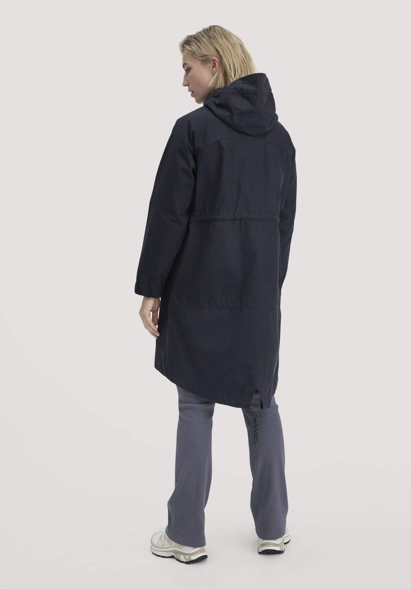 hessnatur Damen Allwetter Parka NATURE SHELL Relaxed aus Bio-Baumwolle - blau - Größe L