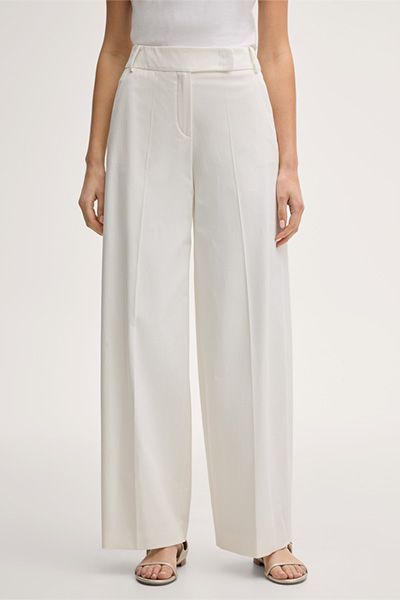 Marc Cain Double Baumwollstretch Marlene Hose in Ecru