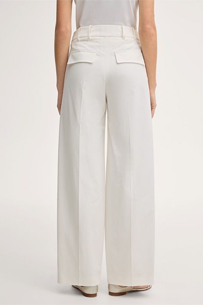 Marc Cain Double Baumwollstretch Marlene Hose in Ecru