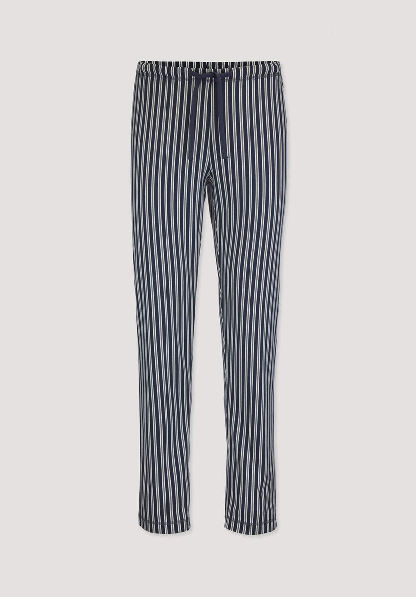 hessnatur Herren Schlafhose Relaxed aus Bio-Baumwolle - blau - Größe 46