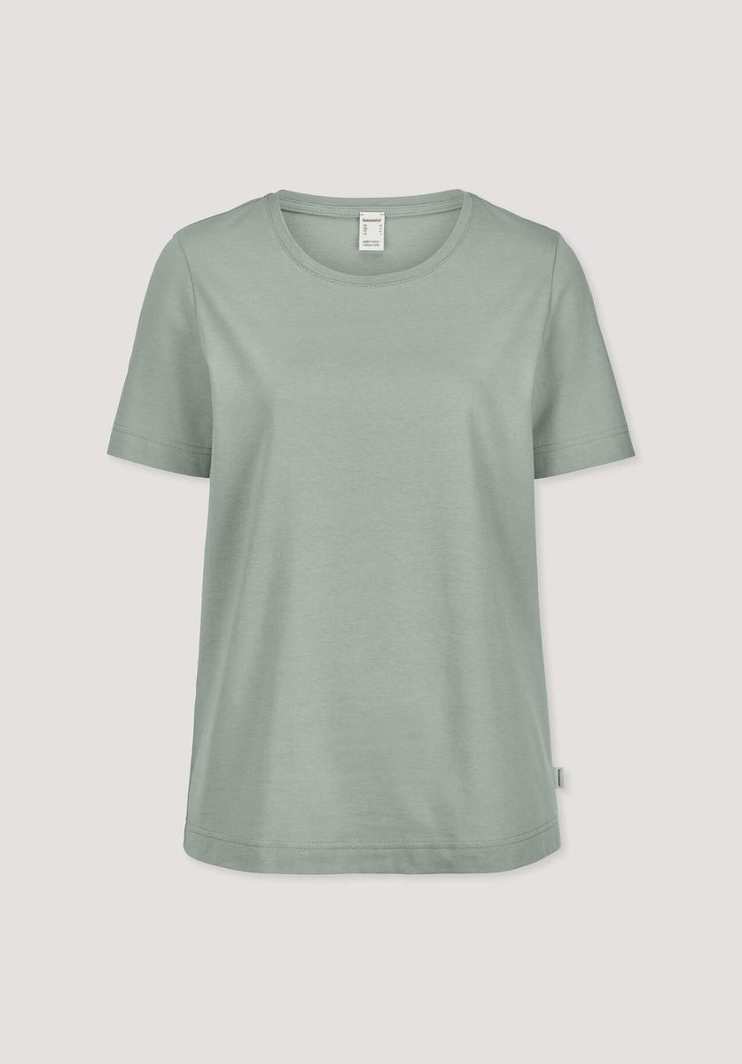 hessnatur Damen Schlaf T-Shirt PURE COTTON aus Bio-Baumwolle - grün - Größe 34