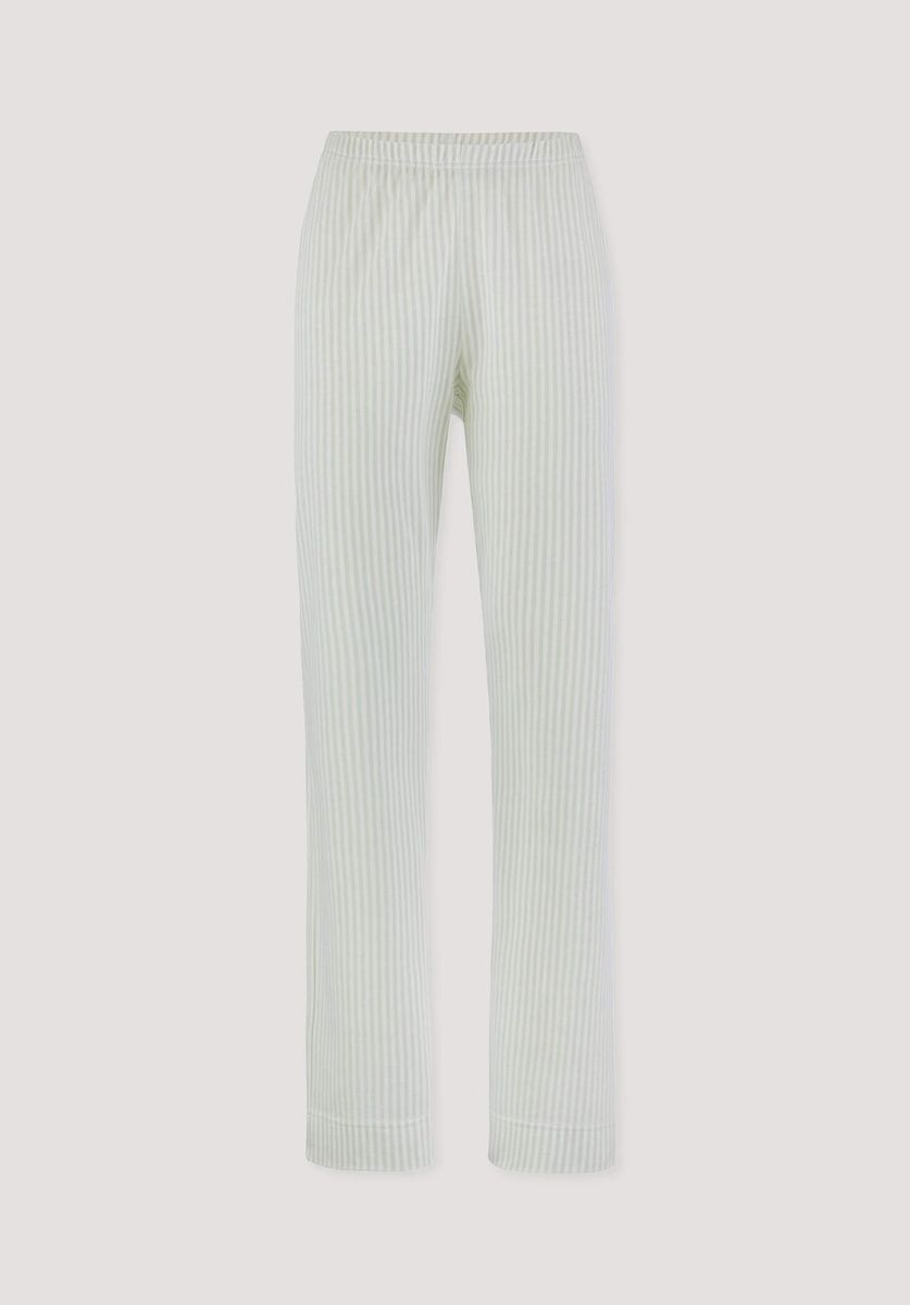 hessnatur Damen Schlafhose PURE COTTON aus Bio-Baumwolle - grün - Größe 34