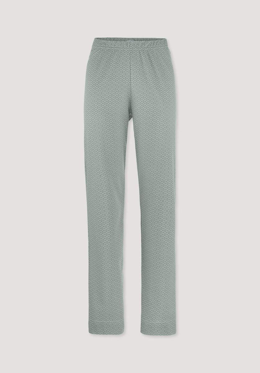 hessnatur Damen Schlafhose PURE COTTON aus Bio-Baumwolle - grün - Größe 34
