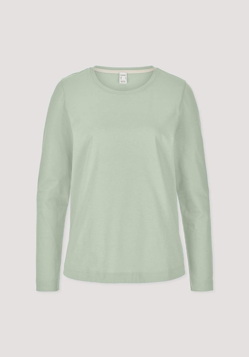 hessnatur Damen Schlaf Shirt PURE COTTON aus Bio-Baumwolle - grün - Größe 34