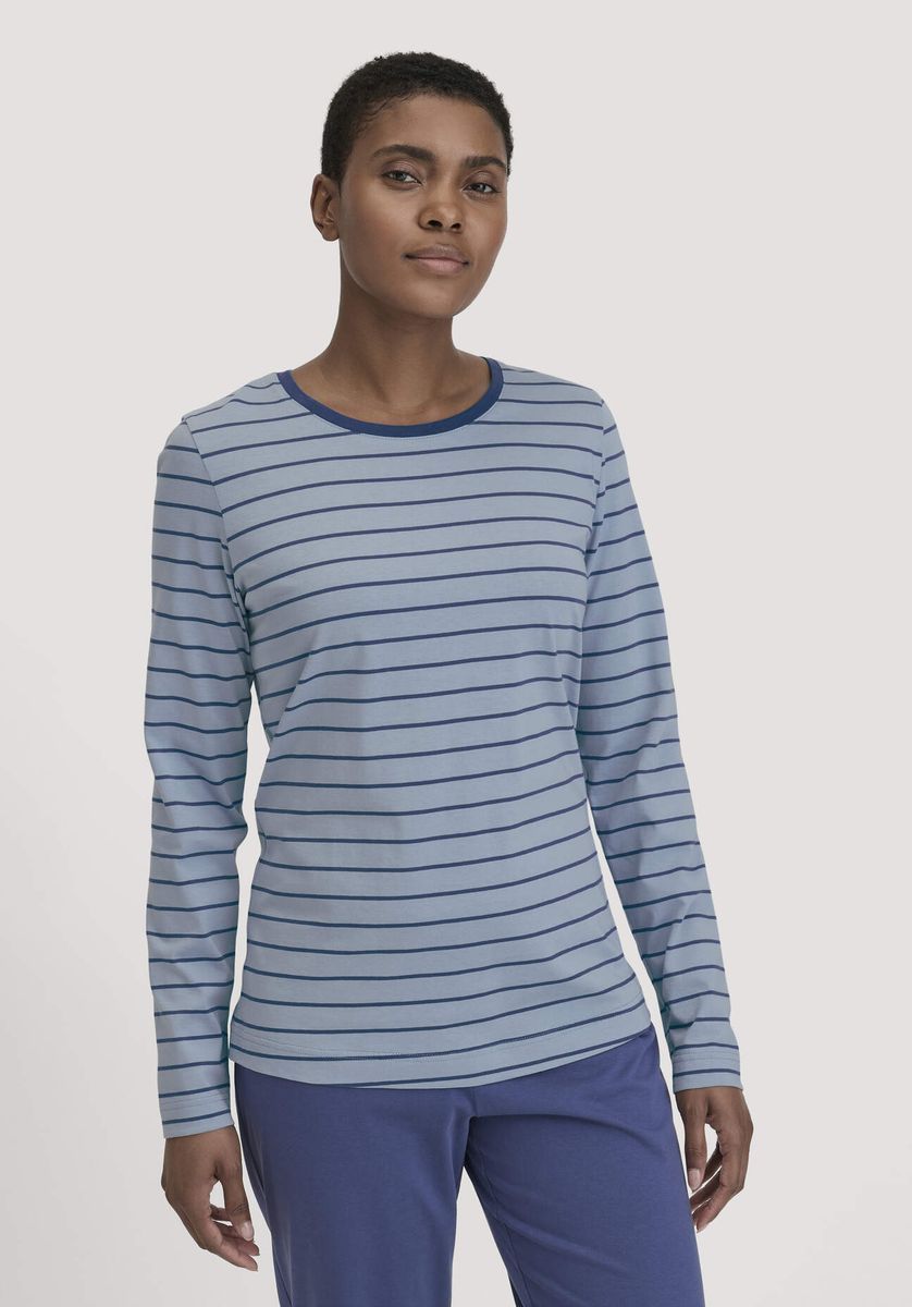 Langarmshirt mit Streifen und lockerer Passform