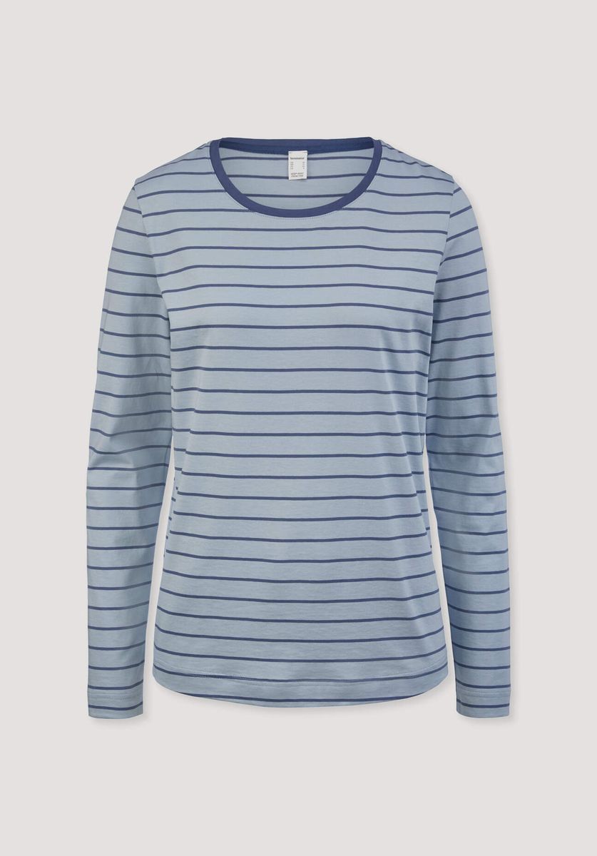 Langarmshirt mit Streifen und lockerer Passform