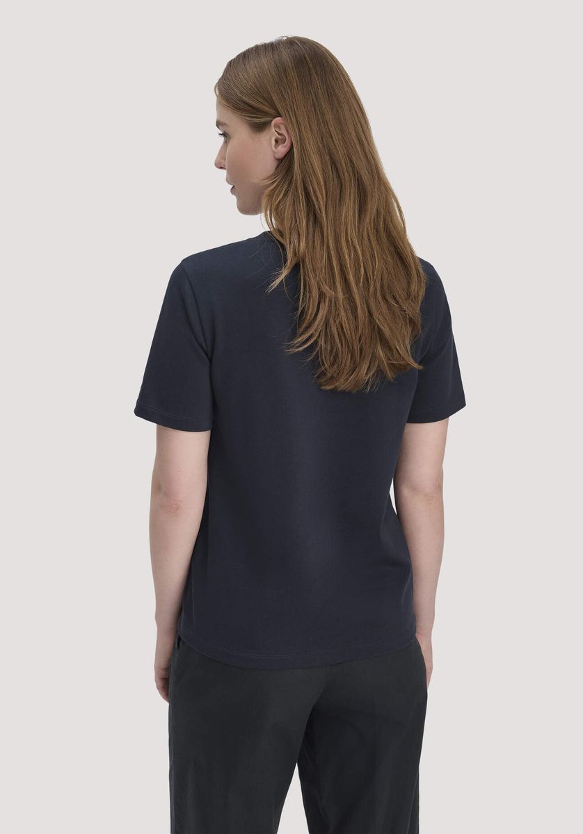 hessnatur Damen Heavy T-Shirt Relaxed aus Bio-Baumwolle - blau - Größe 34