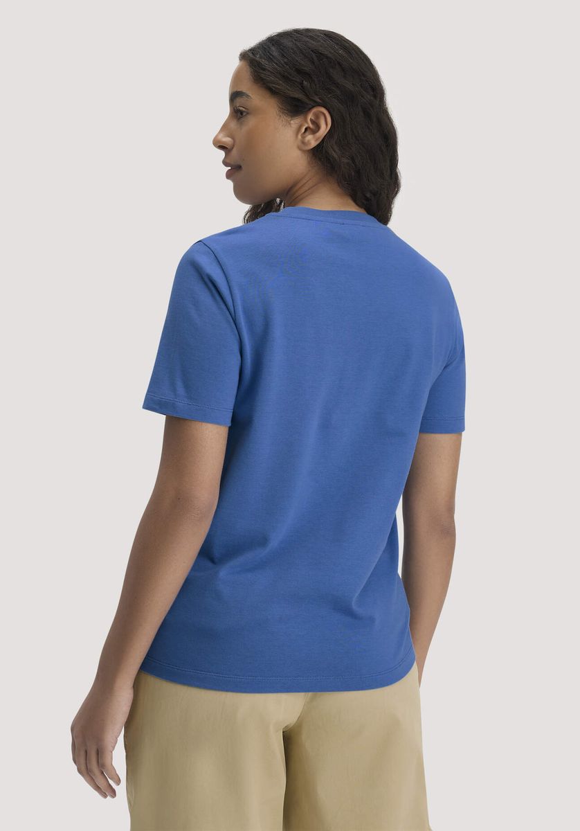 hessnatur Damen Heavy T-Shirt Relaxed aus Bio-Baumwolle - blau - Größe 34