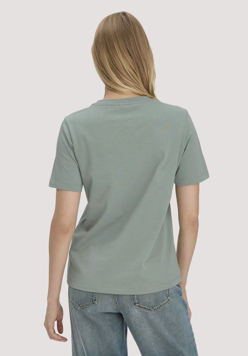 hessnatur Damen Heavy T-Shirt Relaxed aus Bio-Baumwolle - grün - Größe 34