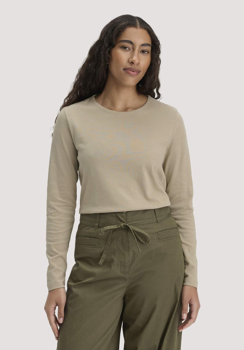 hessnatur Damen Heavy Shirt Relaxed aus Bio-Baumwolle - beige - Größe 34