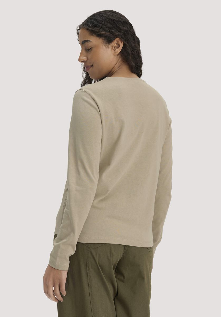 hessnatur Damen Heavy Shirt Relaxed aus Bio-Baumwolle - beige - Größe 34