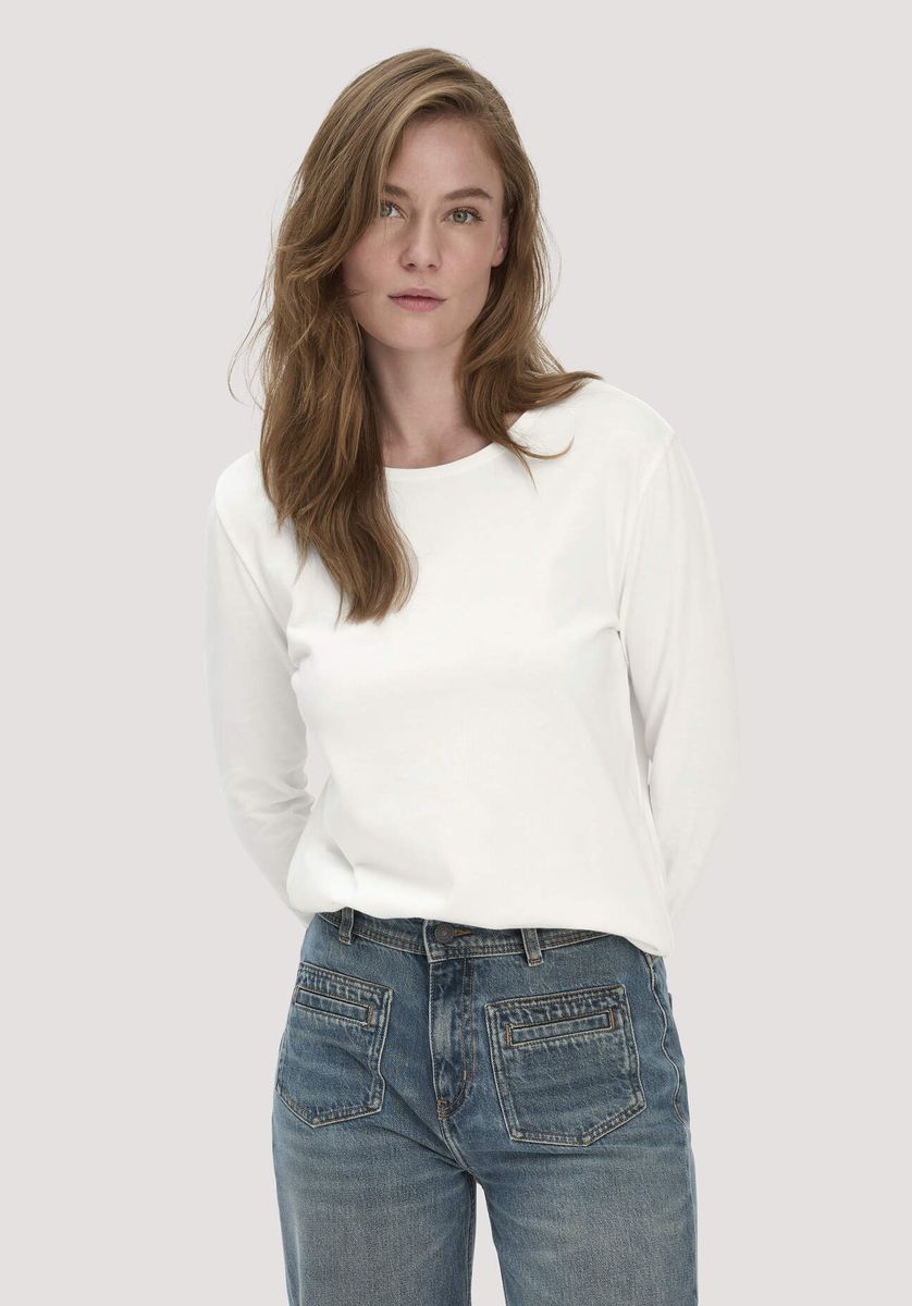 hessnatur Damen Heavy Shirt Relaxed aus Bio-Baumwolle - weiß - Größe 34