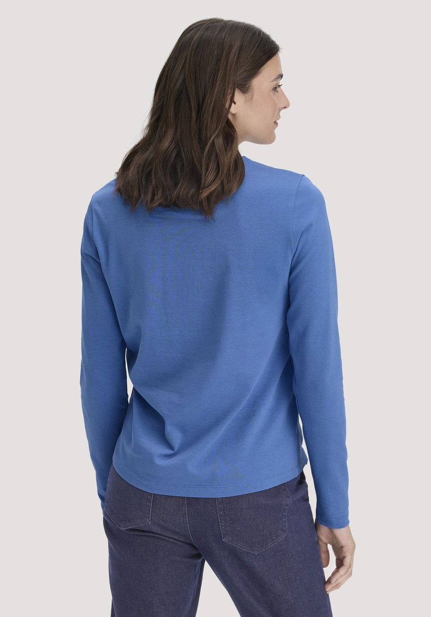 hessnatur Damen Heavy Shirt Relaxed aus Bio-Baumwolle - blau - Größe 34