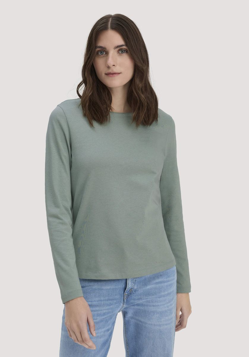 hessnatur Damen Heavy Shirt Relaxed aus Bio-Baumwolle - grün - Größe 34