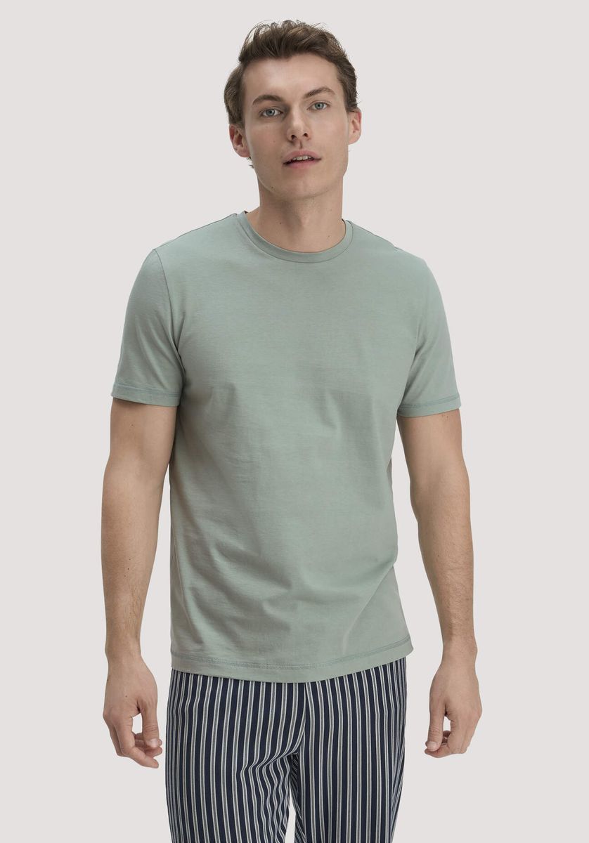 hessnatur Herren T-Shirt PURE COTTON aus Bio-Baumwolle - grün - Größe 46