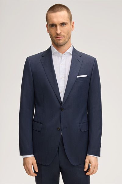 Windsor Sera Wollblazer: Zwei-Knopf, fallendes Revers, blaue Sakko