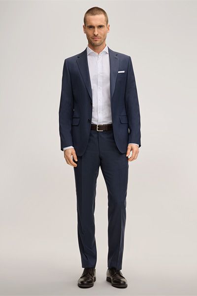 Windsor Sera Wollblazer: Zwei-Knopf, fallendes Revers, blaue Sakko