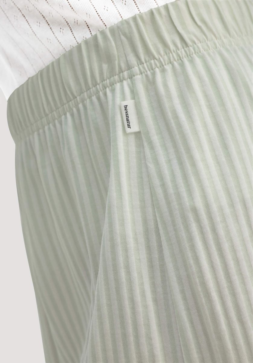 hessnatur Damen Schlafshorts PURE COTTON aus Bio-Baumwolle - grün - Größe 34