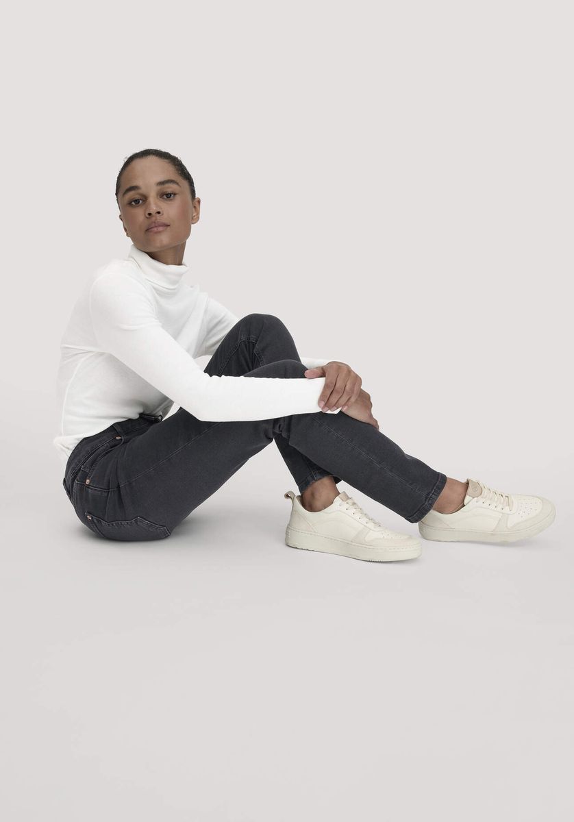 hessnatur Damen Court Sneaker aus Nappaleder - weiß - Größe 36