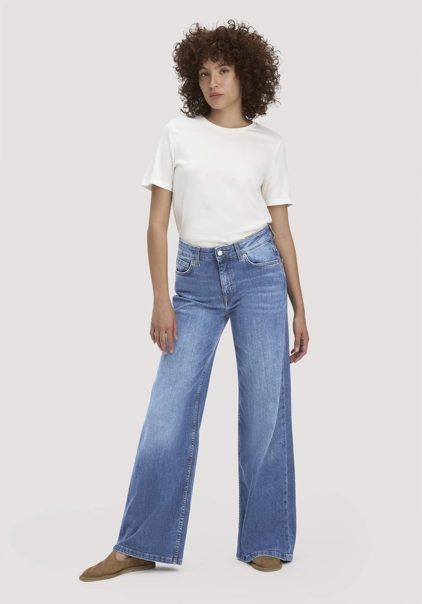 Weitbeinige Bio-Denim Jeans