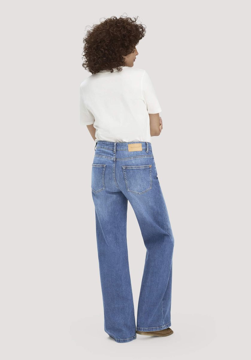 Weitbeinige Bio-Denim Jeans