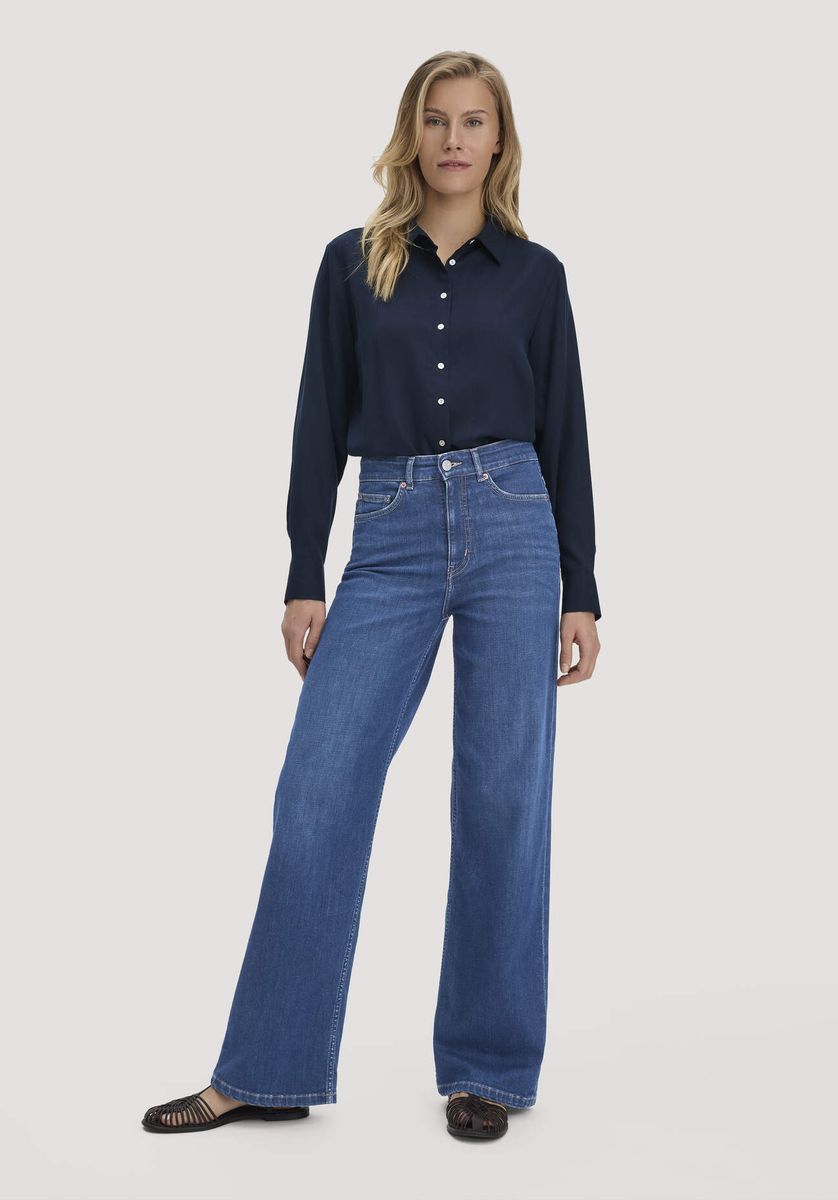 Weitbeinige Bio-Denim Jeans