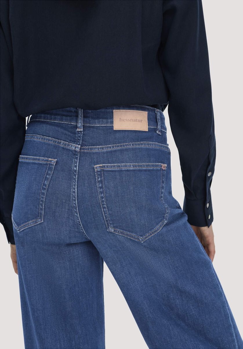Weitbeinige Bio-Denim Jeans