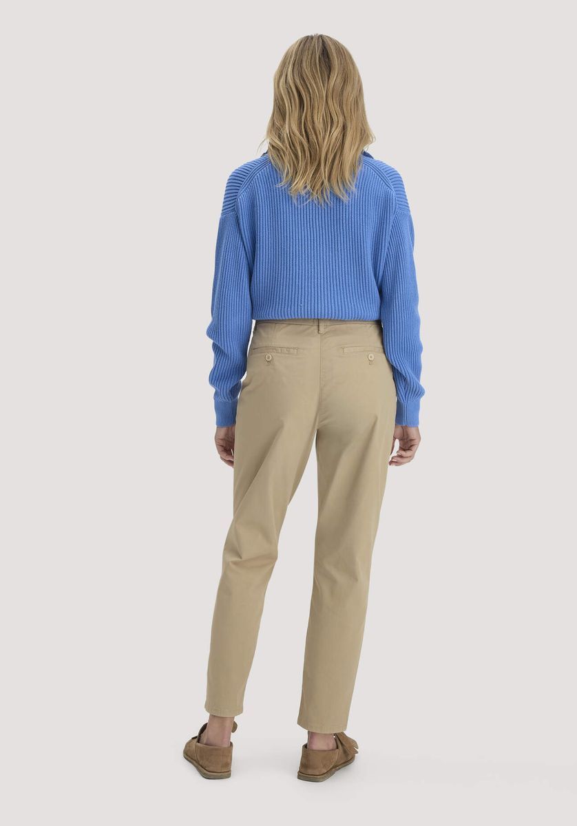 hessnatur Damen Chino Straight Leg Regular aus Bio-Baumwolle - beige - Größe 34