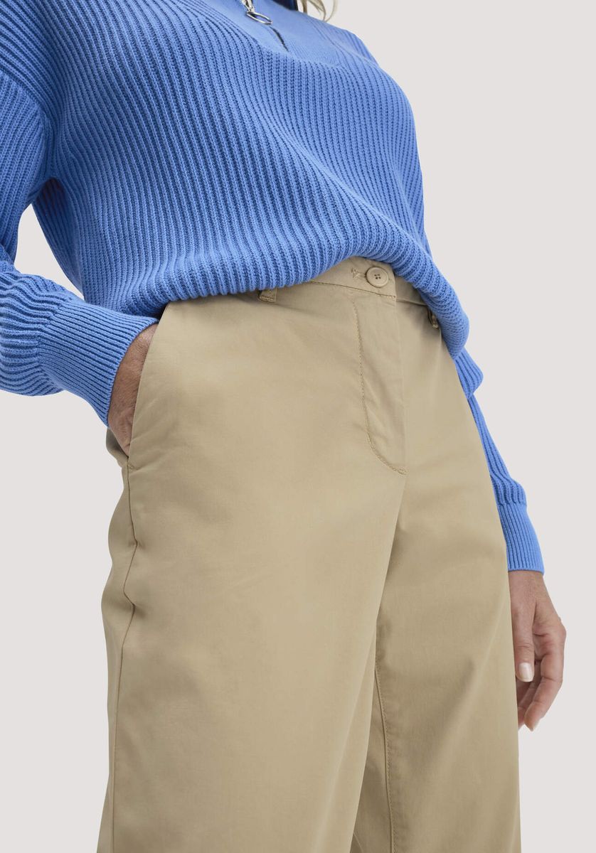 hessnatur Damen Chino Straight Leg Regular aus Bio-Baumwolle - beige - Größe 34