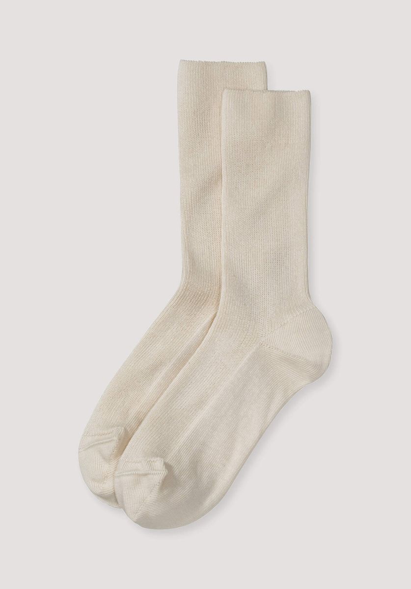 Gerippte Socken aus Bio-Baumwolle